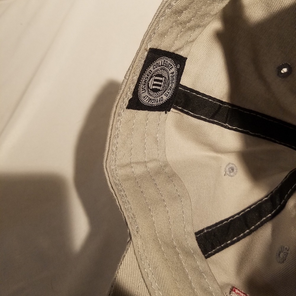 Men LSU Gray Cap Hat Red White Blue Logo Adjustable - Picture 6 of 7